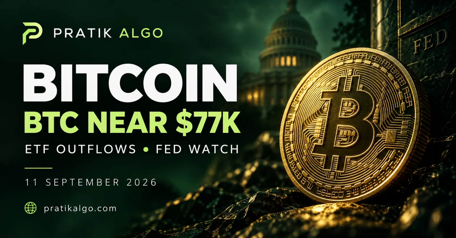 Bitcoin Price Today: BTC Near $77K as ETF Outflows Rise