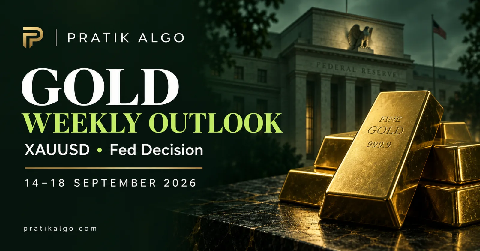 Gold Weekly Forecast: XAUUSD Near $4,350 Ahead of the Fed