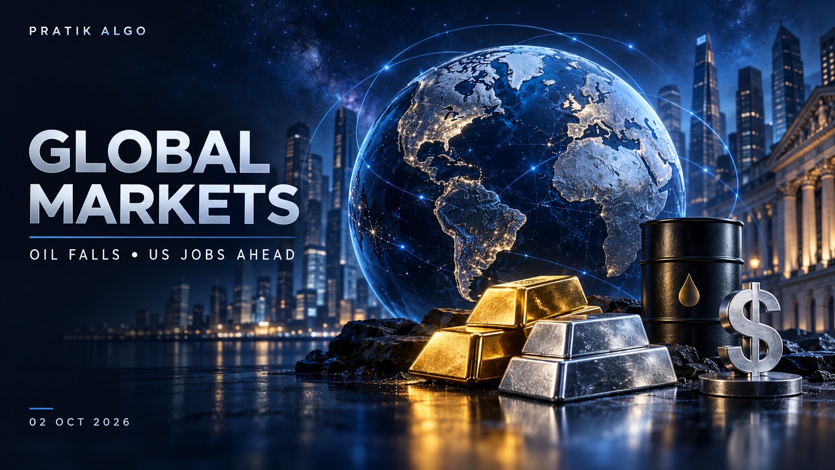 Global Markets Today: Oil Falls as US Jobs Report Nears